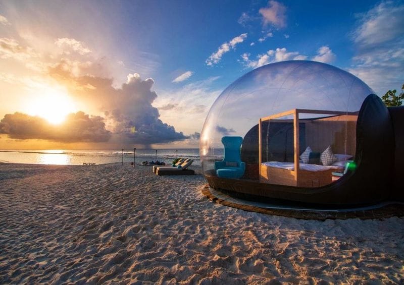 Maldivian Beach Bubble Accommodations