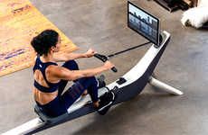 Connected Rowing Exercise Machines