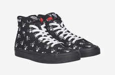 Skull-Patterned Casual Sneakers