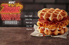 Spicy Chicken Waffle Burgers