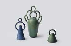Distressed Ornamental Flower Vases