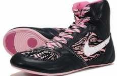 Pink Zebra-Print Sneakers