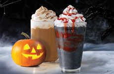 Charcoal-Colored Halloween Frappuccinos