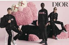 Pink-Accented High Fashion Campaigns