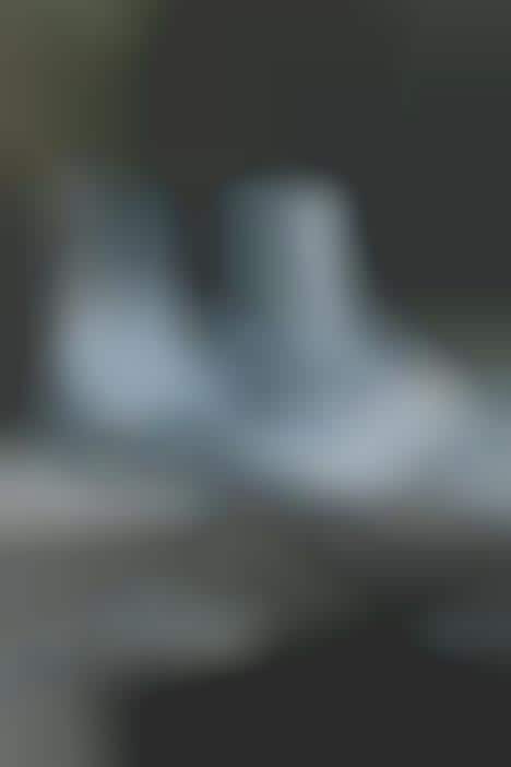 Metallic Silver Leather Footwear