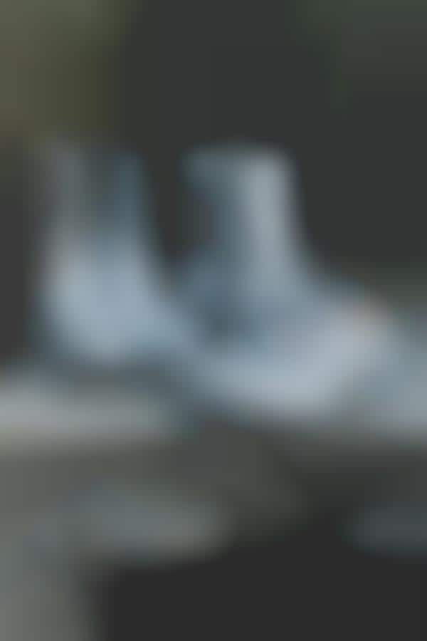 Metallic Silver Leather Footwear