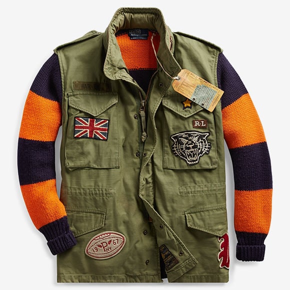 Upcycled Militaristic Graphic Apparel