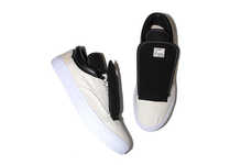 Stacked-Tongue Canvas Sneakers