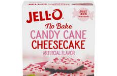 Gelatinous Candy Cane Cheesecakes