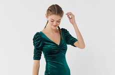 Modern Puffed-Sleeve Dresses
