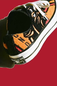 Varsity Jacket-Inspired Chenille Shoes Image 4