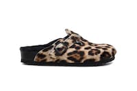 Animal-Printed Furry Slip-Ons Image 2