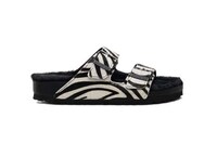 Animal-Printed Furry Slip-Ons Image 3
