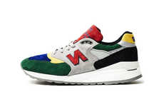 Shock-Absorbing Suede Sneakers