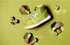 Matcha-Inspired High-Top Sneakers