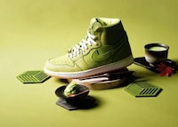 Matcha-Inspired High-Top Sneakers Image 2