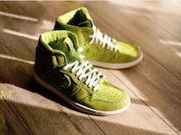 Matcha-Inspired High-Top Sneakers Image 6