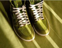 Matcha-Inspired High-Top Sneakers Image 7