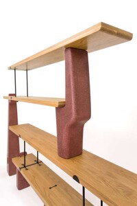 Earthquake-Inspired Sculptural Bookcases Image 7