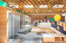 Wood-Accented LA Education Centres
