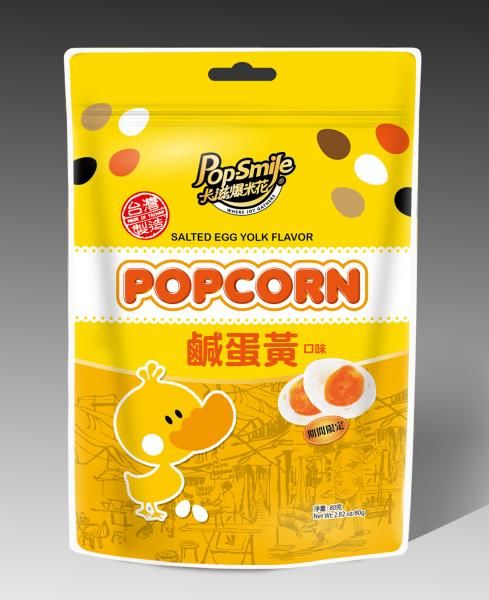Yolk-Flavored Popcorn Snacks