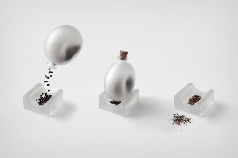 Minimalist Translucent Pepper Mills