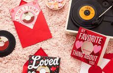 Vinyl Valentine's Day Cards