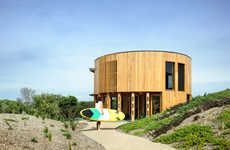 Beach-Ready Timber Cylindrical Houses