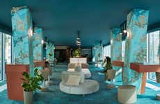 Artistic Aquamarine Co-Working Spaces