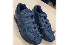 Velcro Black Tonal Sneakers