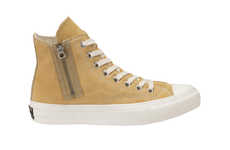 Zippered Hi-Cut Suede Shoes