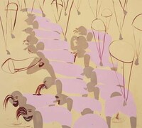 Clustered People Painting Image 2