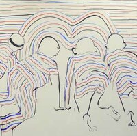 Clustered People Painting Image 4