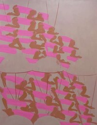 Clustered People Painting Image 6