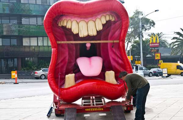 Giant Mouth Street Art