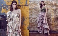 Sophisticated Floral Evening Wear Image 2