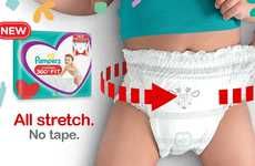 Flexible Waistband Diapers