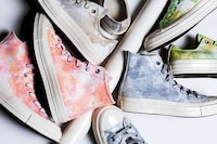 Light Washed Tie-Dye Sneakers Image 2