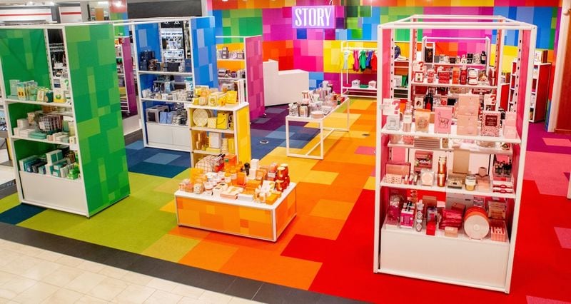Color-Coordinated Shop-in-Shops