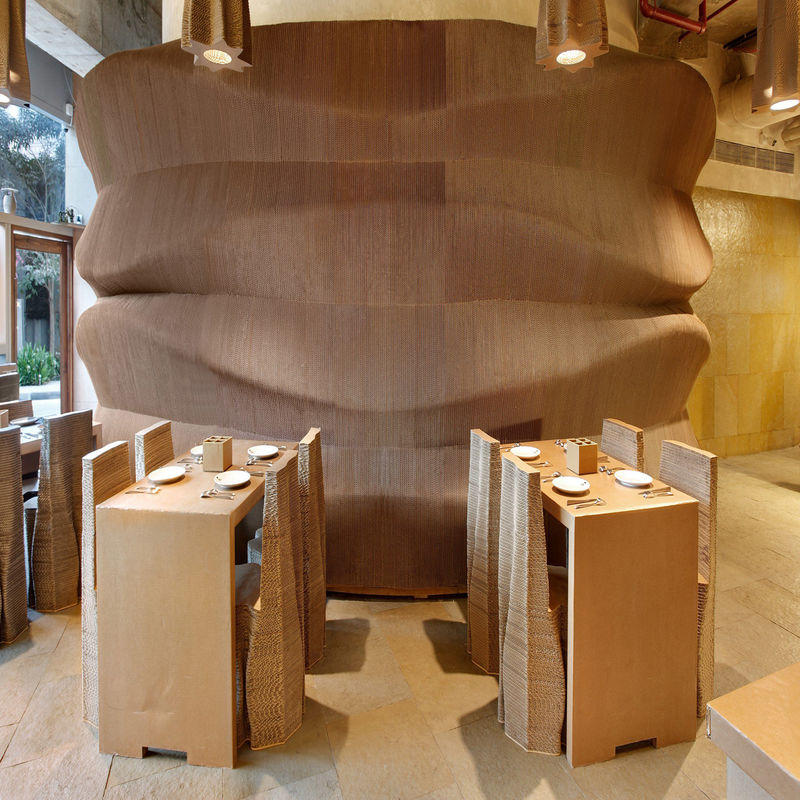 All-Cardboard Cafes