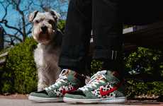 Animal-Printed Paneling Sneakers