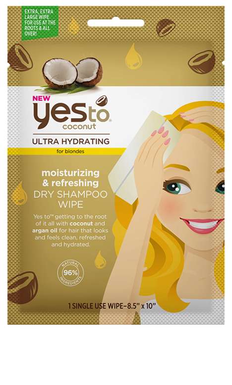 Coconut Dry Shampoo Wipes