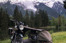 Motorcycle-Accommodating Camping Tents