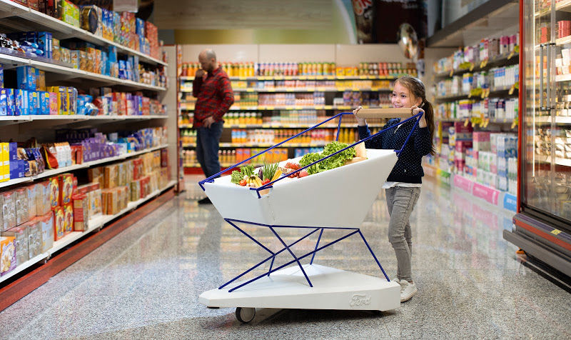 Self-Stopping Shopping Carts
