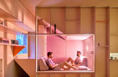 Ultra-Compact Plywood-Lined Apartments