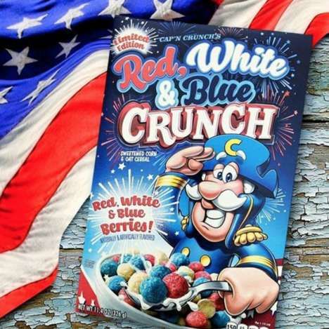 Patriotic Blue Breakfast Cereals