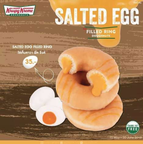Salted Egg-Filled Donuts