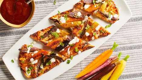 Savory Carrot-Topped Flatbreads