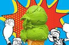 Savory Spinach Ice Creams