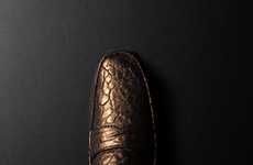 Metallic Grain Leather Shoes